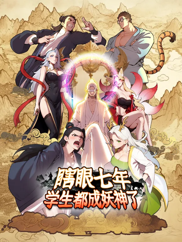 瞎眼七年,学生都成妖神了动态漫画